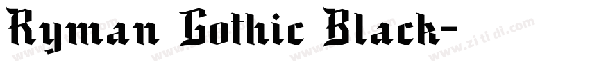 Ryman Gothic Black字体转换